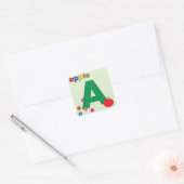 Sticker Carré LETTRE Apple A (Enveloppe)