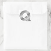 Sticker Carré Lettre argent Q (Sac)