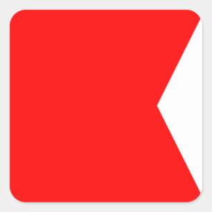 Sticker Carré Lettre B du signal du drapeau nautique (Bravo)