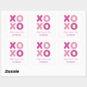 Sticker Carré LETTRE BALLON Baisers de Hugs Saint-Valentin (Feuille)