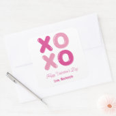 Sticker Carré LETTRE BALLON Baisers de Hugs Saint-Valentin (Enveloppe)