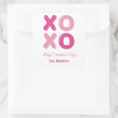 Sticker Carré LETTRE BALLON Baisers de Hugs Saint-Valentin (Sac)