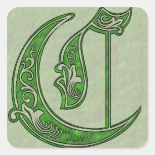 Sticker Carré Lettre C