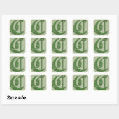 Sticker Carré Lettre C (Feuille)