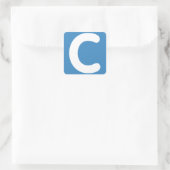 Sticker Carré Lettre C emoji Twitter (Sac)