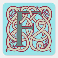 Lettre céleste monogramme initial F