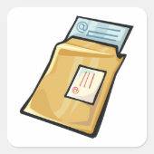 Sticker Carré Lettre d'affaires (Devant)