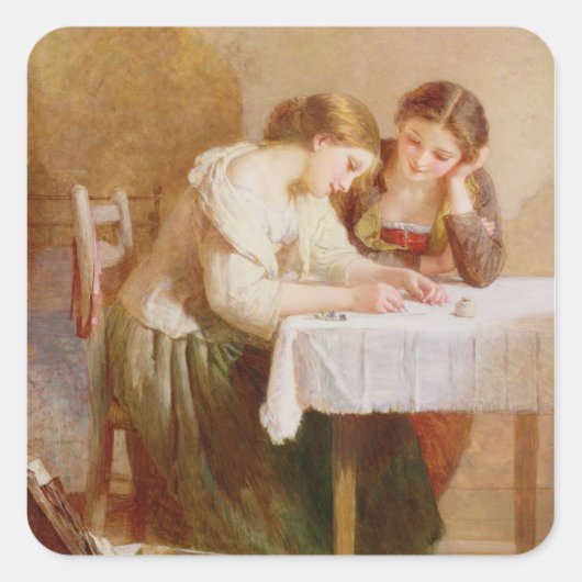 Sticker Carré Lettre d'amour, 1871 (Devant)