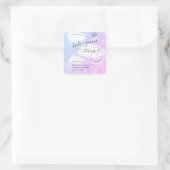 Sticker Carré Lettre de Cloud 9 Humour Wedding shower Merci (Sac)