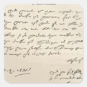 Sticker Carré Lettre de Sir Francis Drake