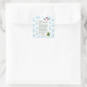 Sticker Carré Lettre du Père Noël (Sac)