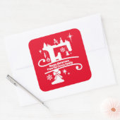 Sticker Carré Lettre F Monogramme Nom de famille initial Salutat (Enveloppe)