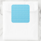Sticker Carré Lettre initiale A, Aqua Blue (Sac)