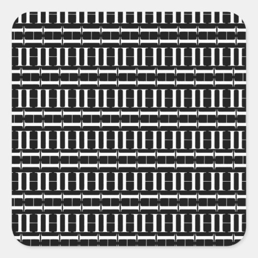 Sticker Carré Lettre initiale H monogramme (Devant)