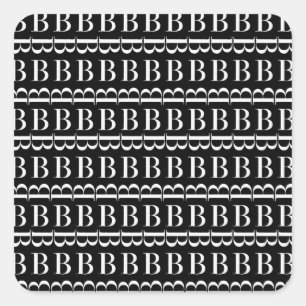 STICKER CARRÉ LETTRE INITIALE MONOGRAPHIQUE B