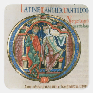 Sticker Carré Lettre initiale 'O' Osculatur me - Laissez-moi emb