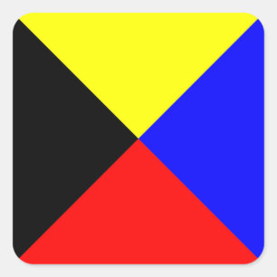 Sticker Carré Lettre internationale du pavillon maritime nautiqu