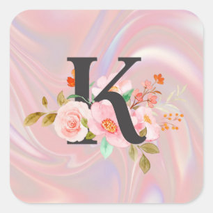 Sticker Carré Lettre K