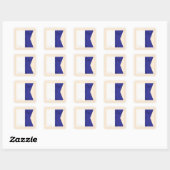 Sticker Carré Lettre nautique "A" Signal Indicateur (Feuille)