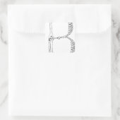 Sticker Carré LETTRE OONNE AlphabET B (Sac)