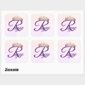 Sticker Carré LETTRE Princesse R (Feuille)
