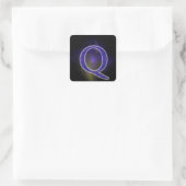 Sticker Carré Lettre Q (Sac)