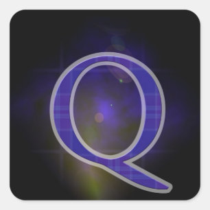 Sticker Carré Lettre Q
