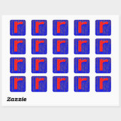 Sticker Carré Lettre r (Feuille)