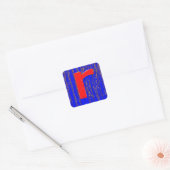 Sticker Carré Lettre r (Enveloppe)