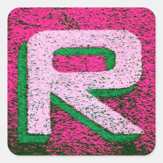 Sticker Carré Lettre r (Devant)