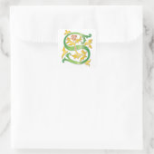Sticker Carré Lettre S Monogram Fleur de lis (Sac)
