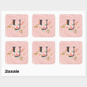 Sticker Carré Lettre U (Feuille)
