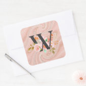 Sticker Carré Lettre W (Enveloppe)