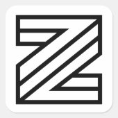 Sticker Carré Lettre Z  (Devant)