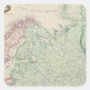 Sticker Carré L'Europe, Russie, Finlande