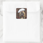 STICKER CARRÉ LEVRIER AFGHAN (Sac)