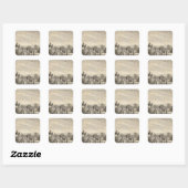 Sticker Carré Lewelling res, ferme (Feuille)