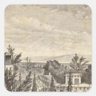 Sticker Carré Lewelling res, ferme