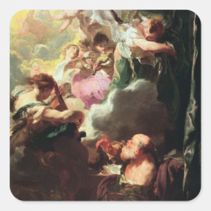Sticker Carré L'extase de St Paul, c.1628-29 (huile sur la