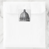 Sticker Carré L'extérieur du dôme de Saint-Pierre, Rome (Sac)