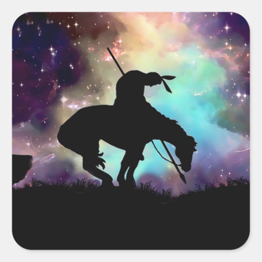 Sticker Carré L'extrémité de l'autocollant stationnaire Silhouet (Devant)