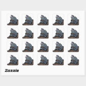 Sticker Carré Lézard à col frisé (Feuille)