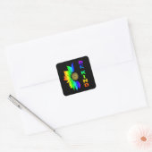 Sticker Carré LGBT Be Kind Rainbow Flower Tournesol (Enveloppe)