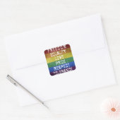 Sticker Carré LGBT Pride Moderne Arc-en-ciel (Enveloppe)