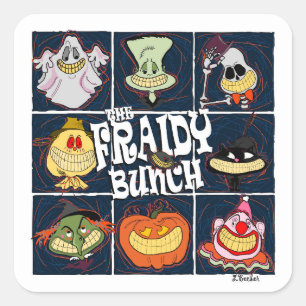 Sticker Carré L'Halloween Fraidy Bunch Fun