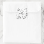 Sticker Carré L'heure du café (Sac)