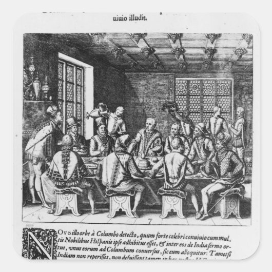 Sticker Carré L'histoire de l'oeuf de Christophe Colomb (Devant)