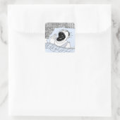 STICKER CARRÉ L'HOMME ET LES COSMOS (Sac)