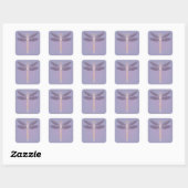Sticker Carré libellule violette (Feuille)