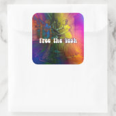 Sticker Carré Libérer Bush (Sac)